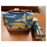 1960 AM. THERMOS ROCKED LUNCH BOX DOME TOP W/
