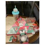 12 DAYS OF BEAUTY, BATH BOMB, CUP, SOCKS, SANTA