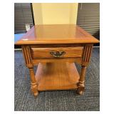 BROYHILL CENTER DRAWER SIDE TABLE 23" H X 22" W X