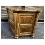 OCTAGON SIDE TABLE 21" H X 29" - 1 DOOR 1 SHELF