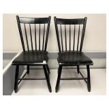 BLACK PLANK BOTTOM ANTIQUE CHAIRS