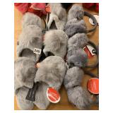 GRAY 3 SLIPPERS, 3 EARMUFFS