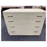 CREAM COTTAGE 4 DRAWER WOOD DRESSER W/ DIVIDER