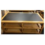 DISPLAY TABLE BLACK INSET W/ 4 PULL OUT STORAGE