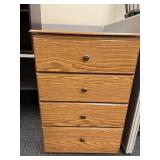 PRESSED WOOD 4 DRAWER DRESSER 25" W X 16" D