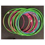 20 HULA HOOPS GREEN, PINK & BLUE