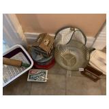 ROLLING PIN, DISH HOLDER, MATCHES, ETC.