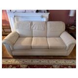 FLEX STEEL SOFA W/ HEAD PROTECTORS AND ARM COVERS