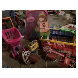 CHILDRENS TOYS, SHOPPING CART, ETC.