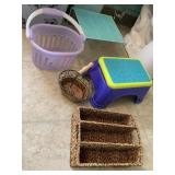 ORGANIZER, STEP STOOL, BASKET