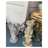 RESIN ANGELS AND ARTIFICIAL FLOWER