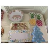 PINEAPPLE DISHES, TREE DISH ETC.