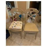 TWO WOOD CHAIRS