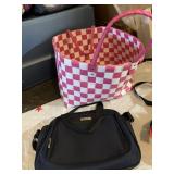 TAG BAG, PINK/WHITE BAG