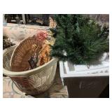 LAUNDRY BASKET, SIGN, ETC.