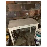 WOOD TABLE W/ DRAWER