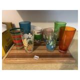 CUTTING BOARD, GLASSES