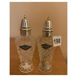 SHANNON CRYSTAL SALT/PEPPER SHAKERS
