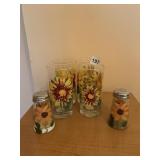 SUNFLOWER GLASSES, S/P SHAKER