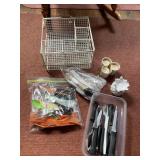 ORGANIZER BASKET, FLATWARE, CANDLE HOLDER