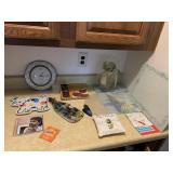 WINE COASTER, BATTERY CLOCK