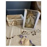 ANGEL TOPPER, BASKET, BEADS, ETC.