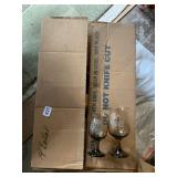 14 SMOKED GLASSES & MILK GLASS CR. SUGAR