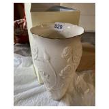 IVORY ROSE LENOX VASE IN BOX