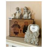 RABBIT PICTURE FRAME, FIGURES, FRIEND WOOD BOX