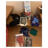BLOOD PRESSURE MONITOR, GLOVES, ETC.