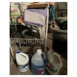 CLOROX, ZIP WAX, BASKET WITH TOWEL
