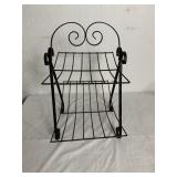IRON MAGAZINE RACK, 18X12X22