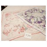 TWO SILK LADIES SCARVES WITH DANCERS BALLET ONE