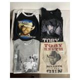 4 SZ MEDIUM TOBY KEITH T SHIRTS