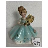 JOSEF ORIGINALS MARCH AQUAMARINE GIRL FIGURINE