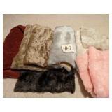 FAUX FUR FABRIC PIECES LARGE AND SMALL BROWNS