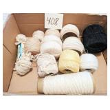 ASSORTED CANDLEWICK YARNS AND THREADS CROCHET