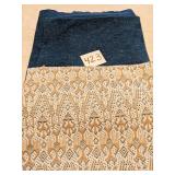 TWO PCS KNITTED FABRIC YARDAGE HEATHER BLUE AND