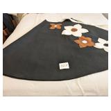 FULL LENGTH BLACK FELT WRAP SKIRT WITH LARGE FELT