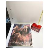 ANTHONY VAN DYCK BOOK, HAND PAINTED DISH, T