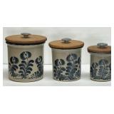 BUJNO HAND THROWN POTTERY, LANCASTER PA, 3 PC