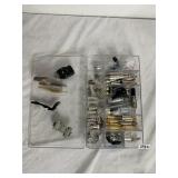 ORGANIZER FULL OF AUDIO-VISUAL CONNECTORS