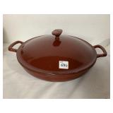 EMERIL ENAMELED CAST IRON SKILLET WITH LID