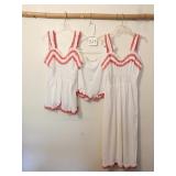 BINSTRON 3 PC LINGERIE SET WHITE WITH PINK