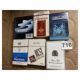 6 PACKS CIGARETTES - HARMAN, SEITANES, GITANES,