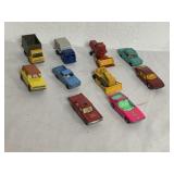 LESNEY/TOOTSIE TOY DIE CAST CARS, 10 TOTAL