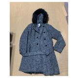 XL WOMENï¿½S COAT BLACK BLEND WITH BELT