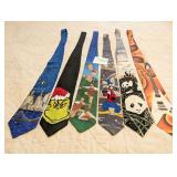GROUP OF SIX NOVELTY THEME MENï¿½S NECKTIES