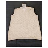CYN LESS VINTAGE LINED BEIGE WOOL SLEEVELESS