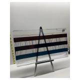 ART GLASS MULTI TONE GLASS ACCENT TRAY 15" X 9"